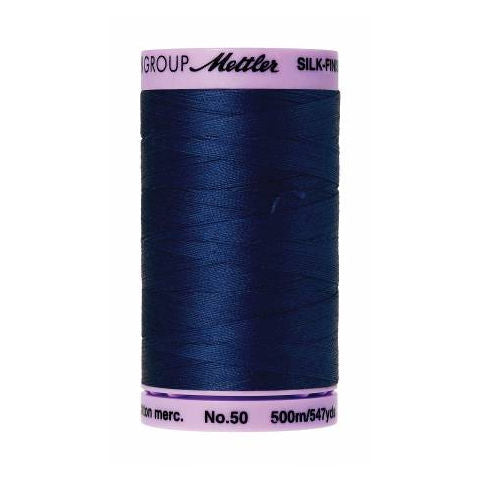 Mettler 50wt Silk Finish Thread 1304 Imperial Blue  547yd/500m