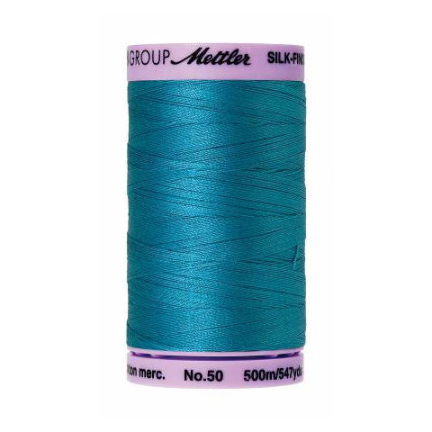 Mettler 50wt Silk Finish Thread 1394 Caribbean Blue  547yd/500m