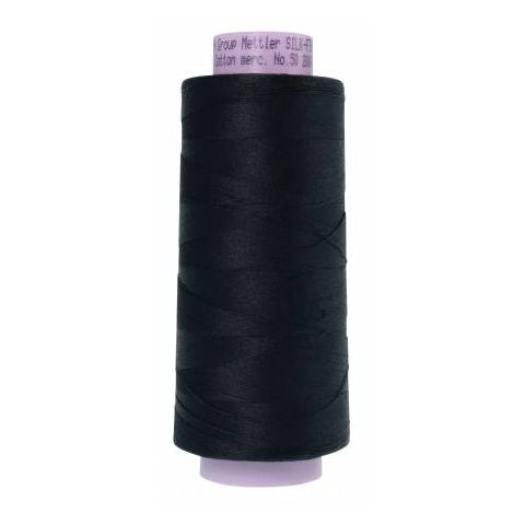 Mettler 50wt Silk Finish Thread 0004 Black  2000yd/1829m