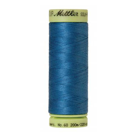 Mettler 60wt Silk Finish Thread 0339 Mediterranian Blue  220yd/200m