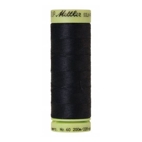 Mettler 60wt Silk Finish Thread 1243 Black Iris  220yd/200m