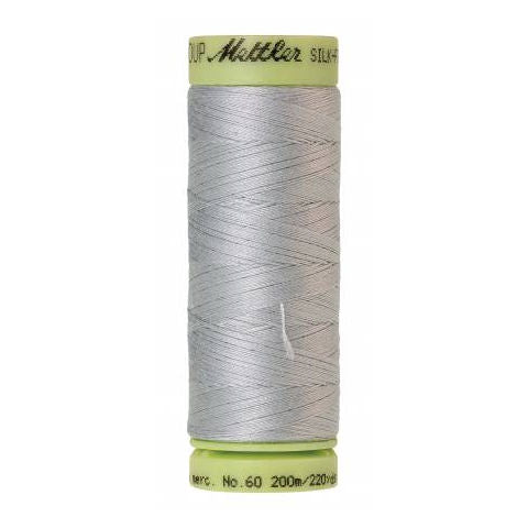 Mettler 60wt Silk Finish Thread 1340 Silvery Gray  220yd/200m