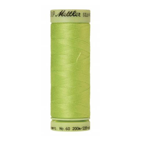 Mettler 60wt Silk Finish Thread 1528 Bright Lime Green  220yd/200m