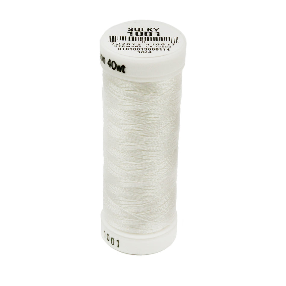 Sulky Rayon 40wt Thread  Bright White  250yd Spool