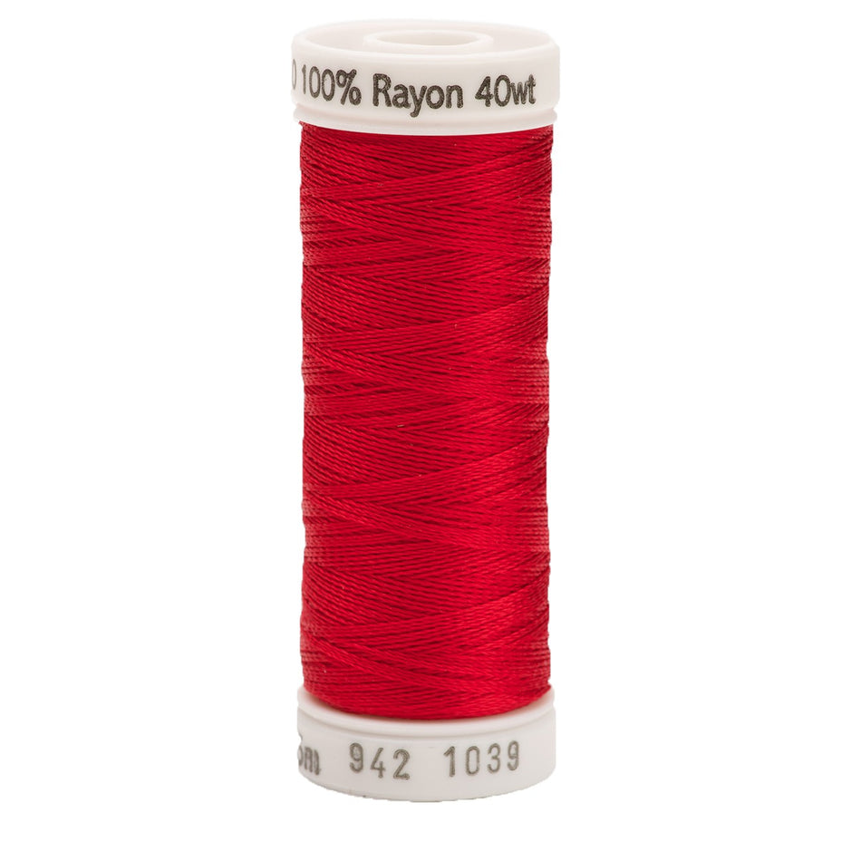 Sulky Rayon 40wt Thread 1039 True Red  250yd Spool