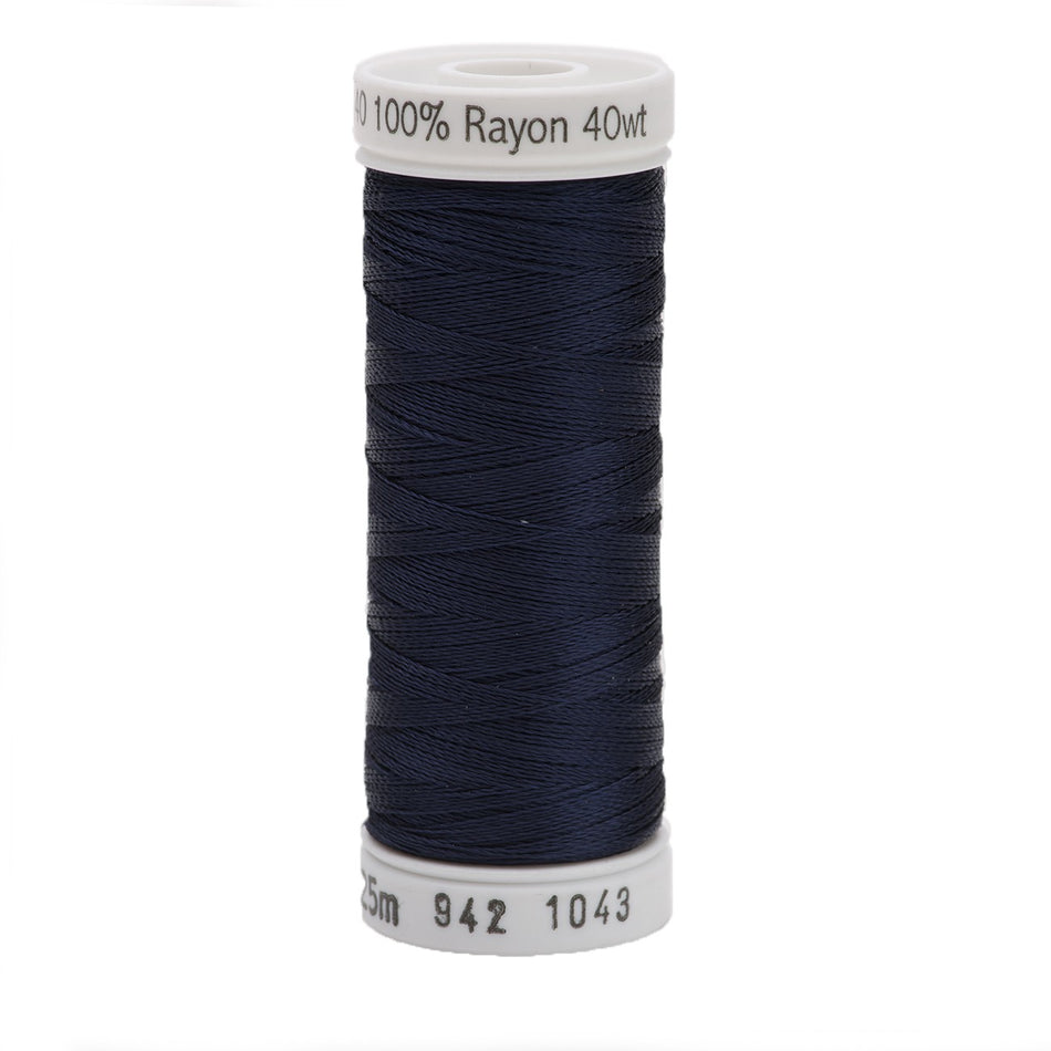 Sulky Rayon 40wt Thread 1043 Dark Navy  250yd Spool
