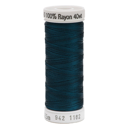 Sulky Rayon 40wt Thread 1162 Deep Teal  250yd Spool