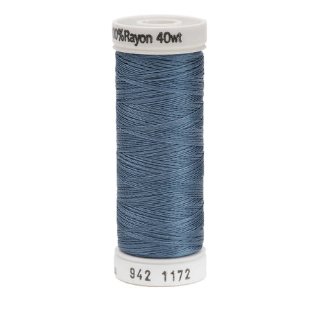 Sulky Rayon 40wt Thread 1172 Medium Weathered Blue  250yd Spool