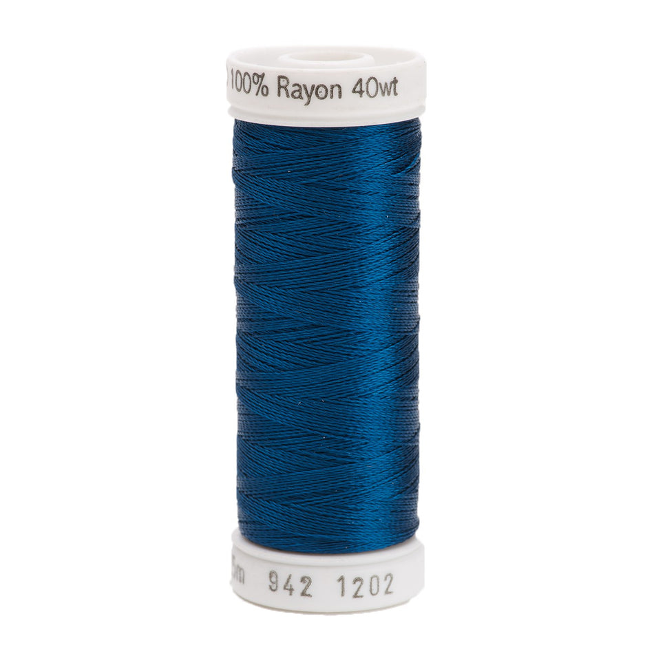 Sulky Rayon 40wt Thread 1202 Deep Turquoise  250yd Spool