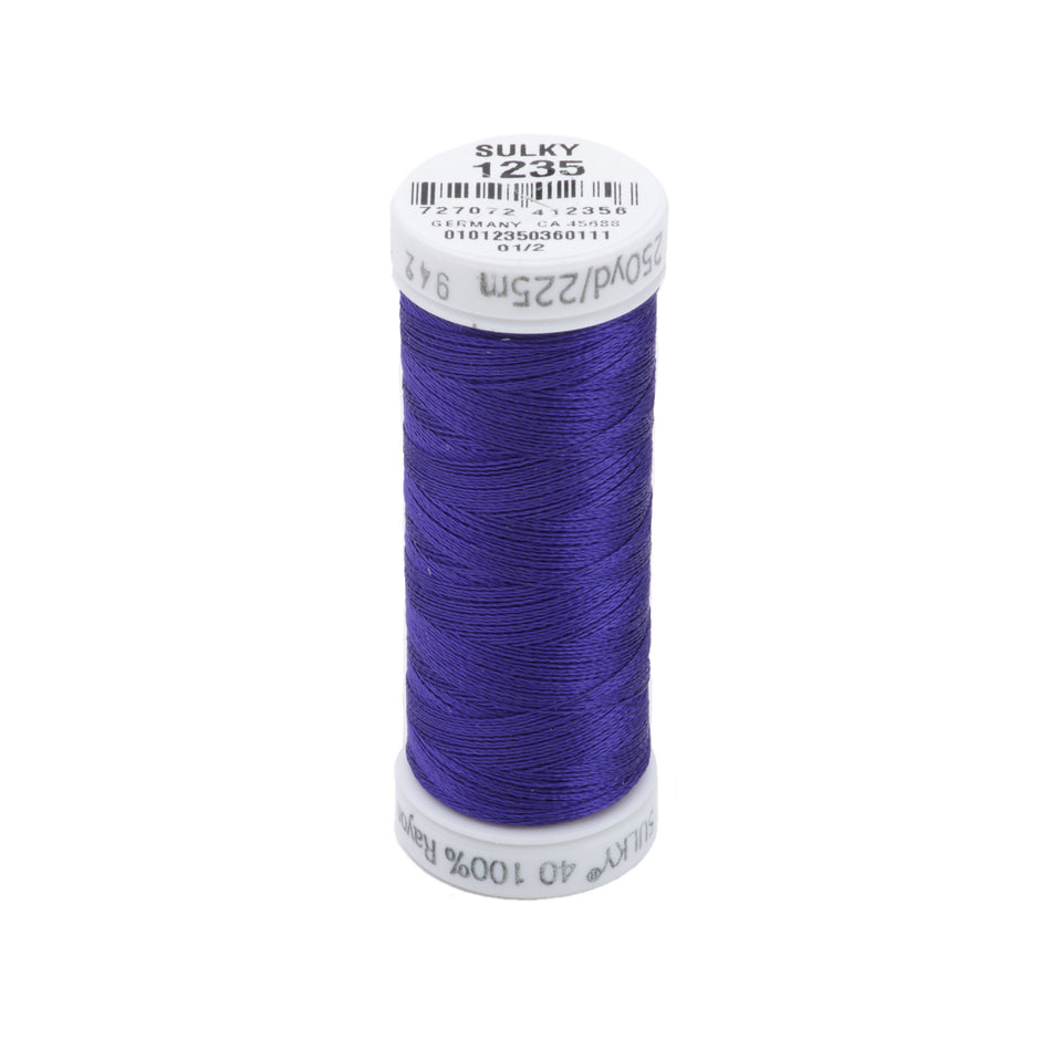 Sulky Rayon 40wt Thread 1235 Deep Purple  250yd Spool