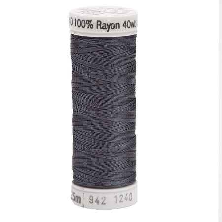 Sulky Rayon 40wt Thread 1240 Smokey Gray  250yd Spool