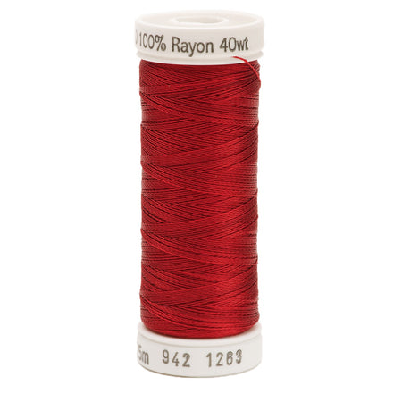 Sulky Rayon 40wt Thread 1263 Red Jubilee  250yd Spool