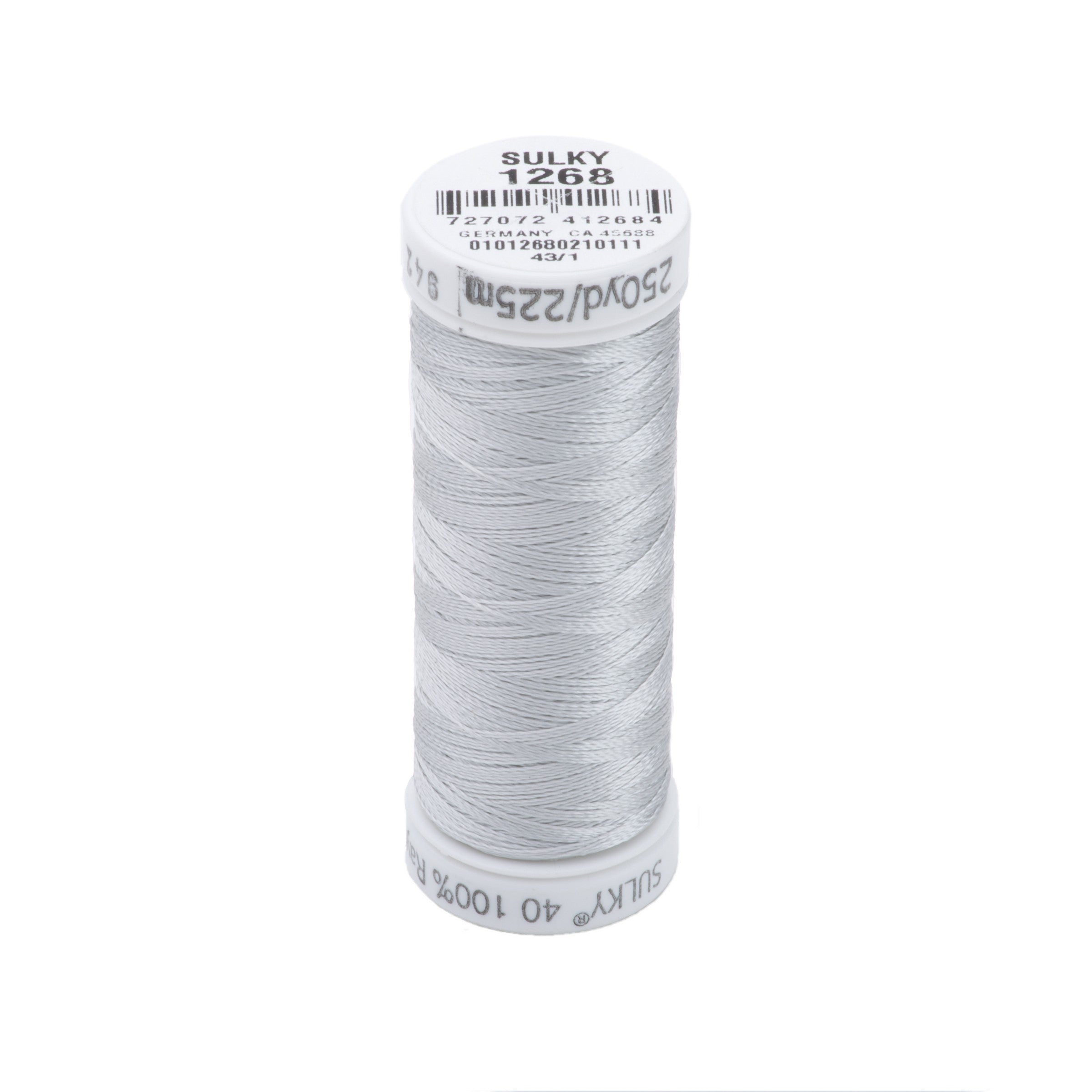 Sulky Rayon 40wt Thread 1268 Light Gray Khaki  250yd Spool