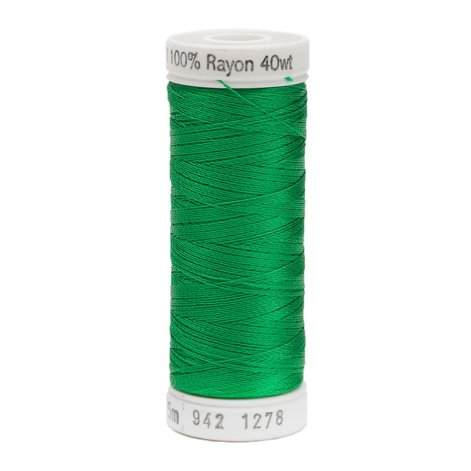 Sulky Rayon 40wt Thread 1278 Bright Green  250yd Spool