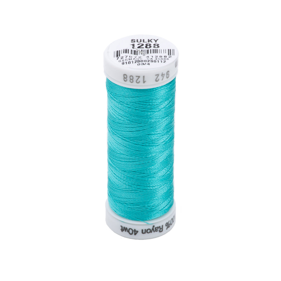 Sulky Rayon 40wt Thread 1288 Aqua  250yd Spool