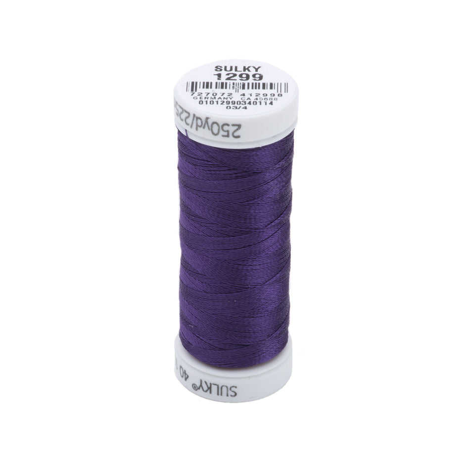 Sulky Rayon 40wt Thread 1299 Purple Shadow  250yd Spool