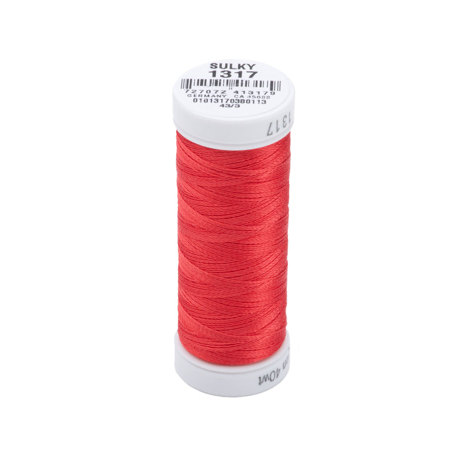 Sulky Rayon 40wt Thread 1317 Poppy  250yd Spool