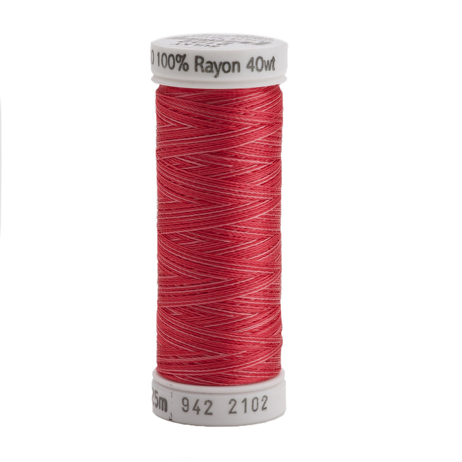 Sulky Variegated 40wt Rayon Thread 2102 Rose   250yd
