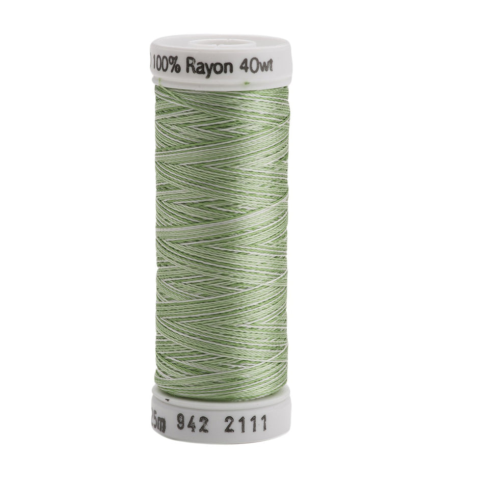 Sulky Variegated 40wt Rayon Thread 2111 Grass Green   250yd