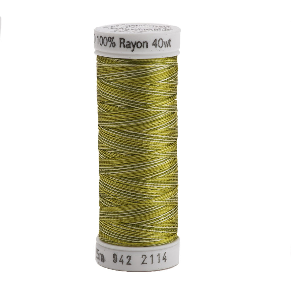 Sulky Variegated 40wt Rayon Thread 2114 Avocado Green   250yd