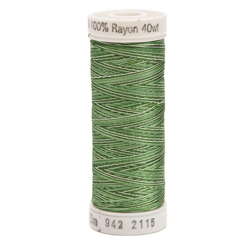 Sulky Variegated 40wt Rayon Thread 2115 Pine Green   250yd