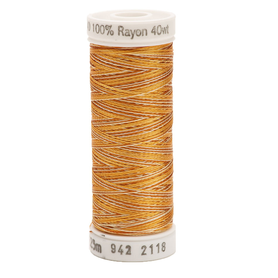 Sulky Variegated 40wt Rayon Thread 2118 Medium Brown   250yd
