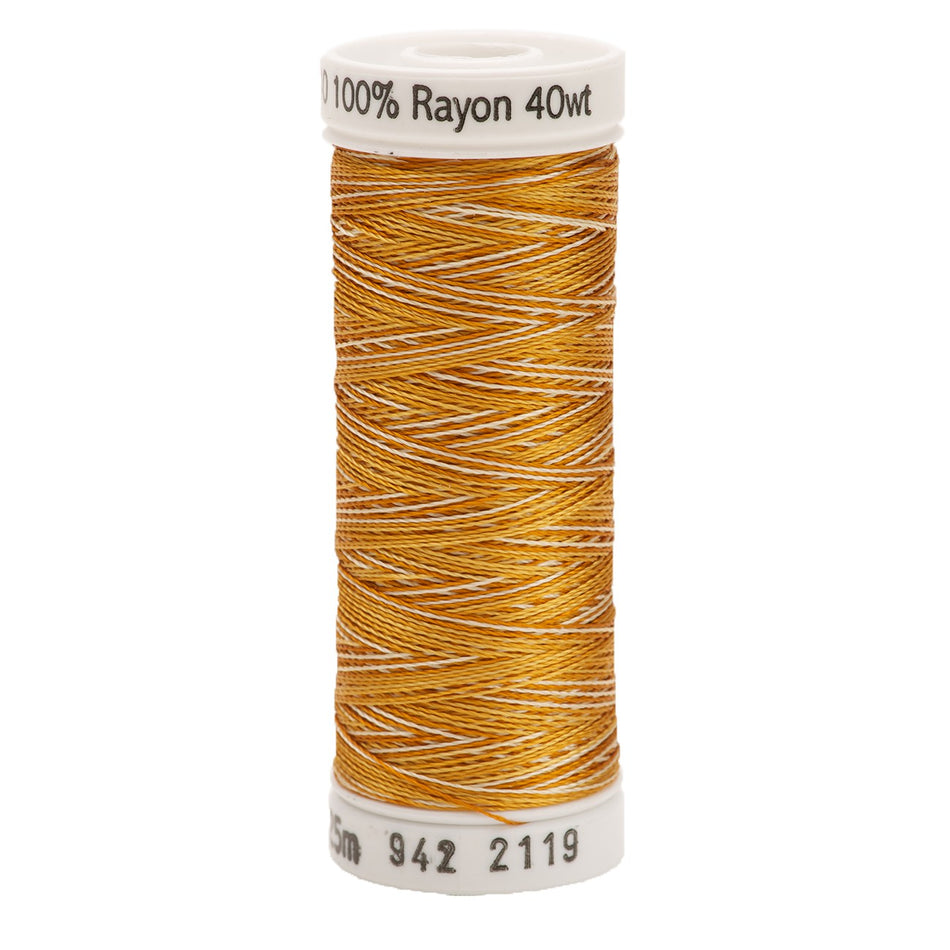 Sulky Variegated 40wt Rayon Thread 2119 Light Brown   250yd
