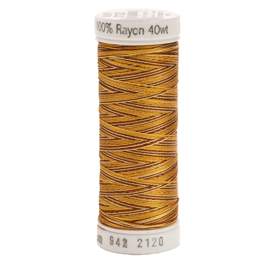 Sulky Variegated 40wt Rayon Thread 2120 Dark Brown   250yd