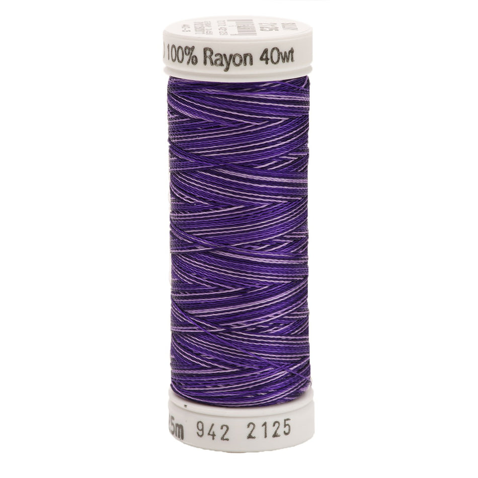 Sulky Variegated 40wt Rayon Thread 2125 Royal Purple   250yd