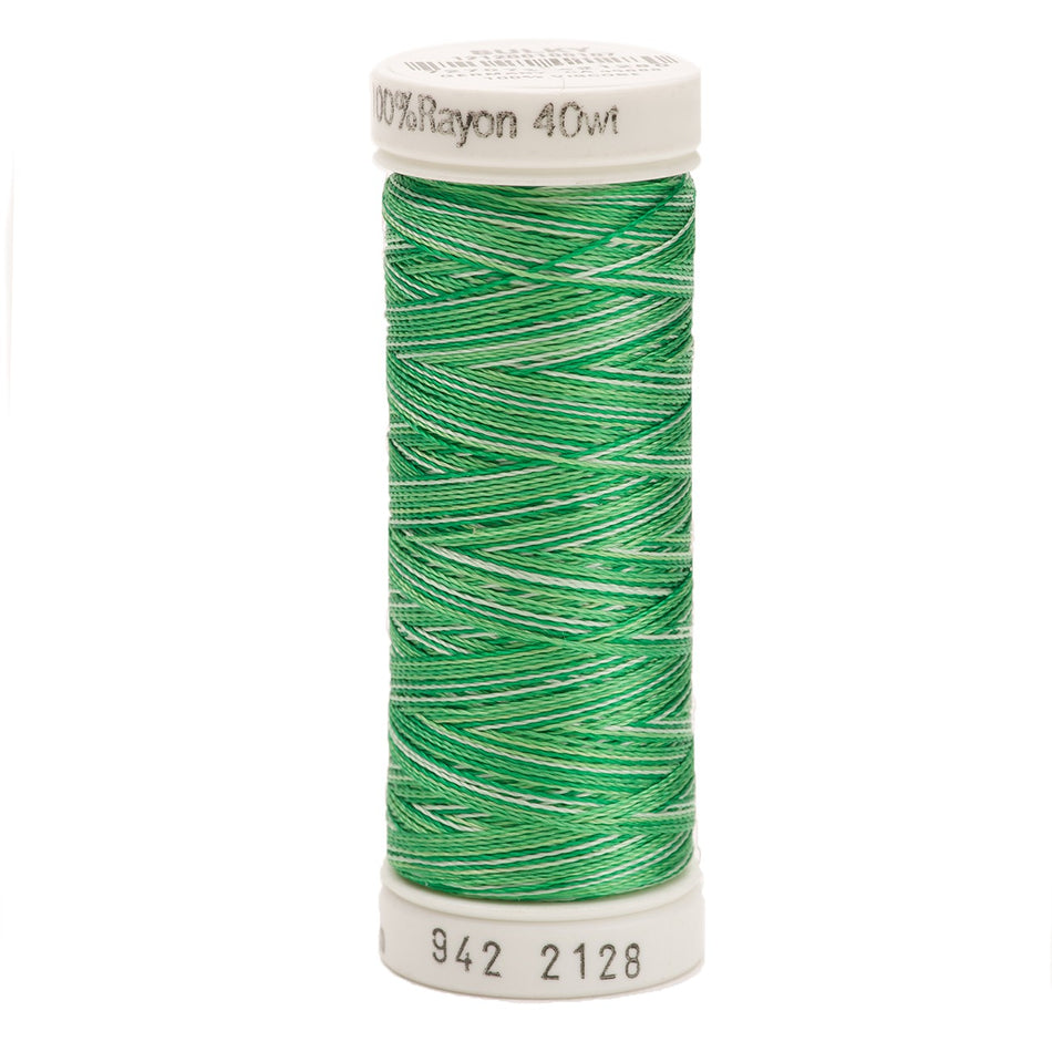 Sulky Variegated 40wt Rayon Thread 2128 Willow Greens  250yd