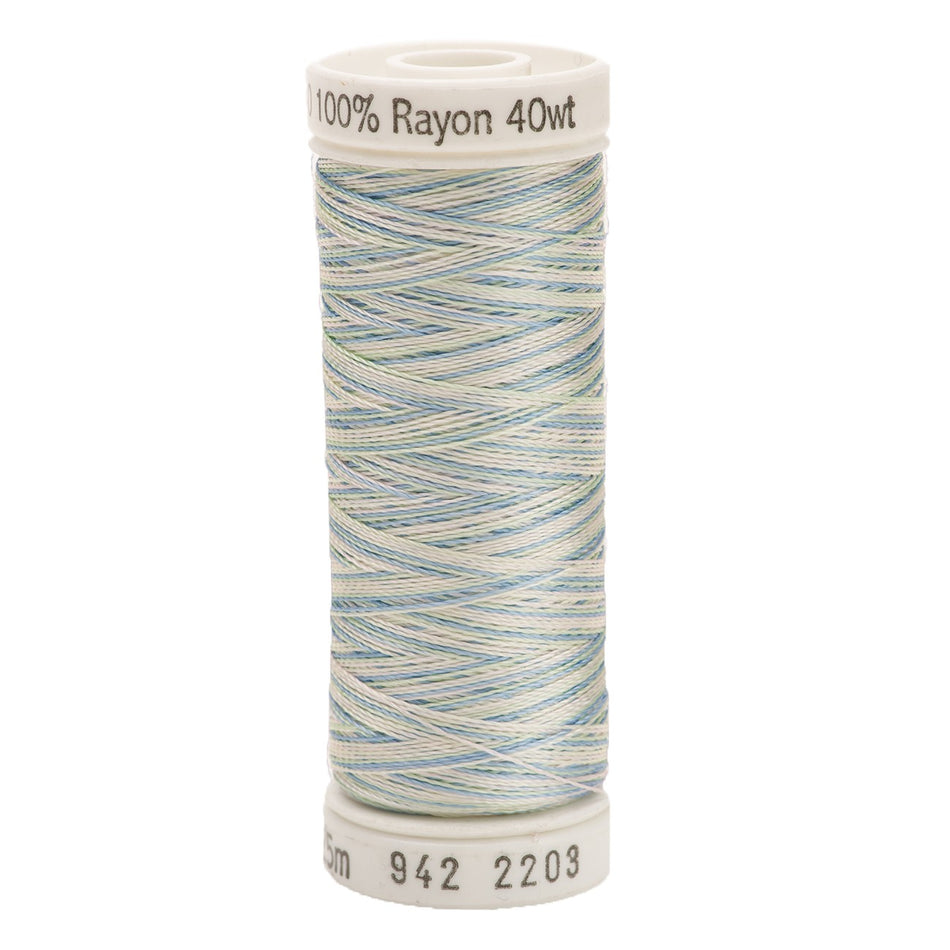 Sulky Variegated 40wt Rayon Thread 2203 Baby Pink-Mint-Blue   250yd