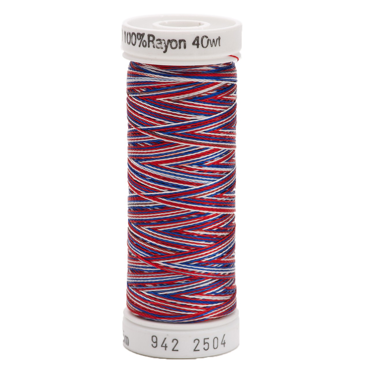 Sulky Variegated 40wt Rayon Thread - 250yd - Red-White-Blue #2504 – Red ...