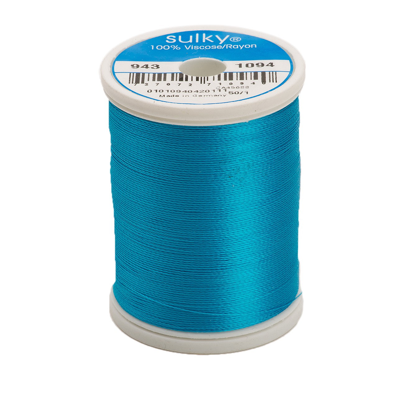 Sulky Rayon 40wt Thread 1094 Medium Turquoise  850yd Spool