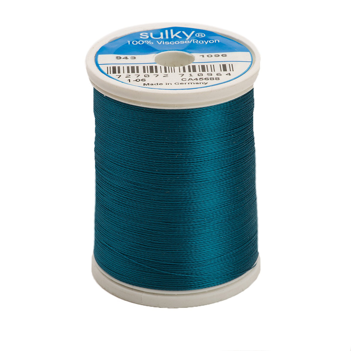 Sulky Rayon 40wt Thread 1096 Dark Turquoise  850yd Spool