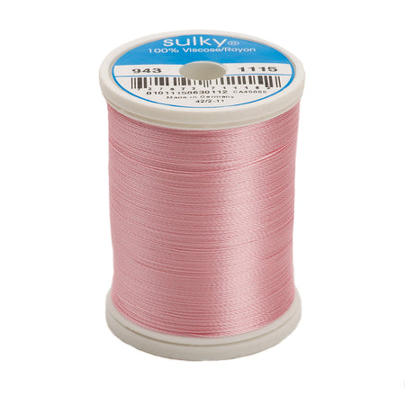 Sulky Rayon 40wt Thread 1115 Light Pink  850yd Spool