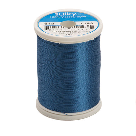 Sulky Rayon 40wt Thread 1143 True Blue  850yd Spool