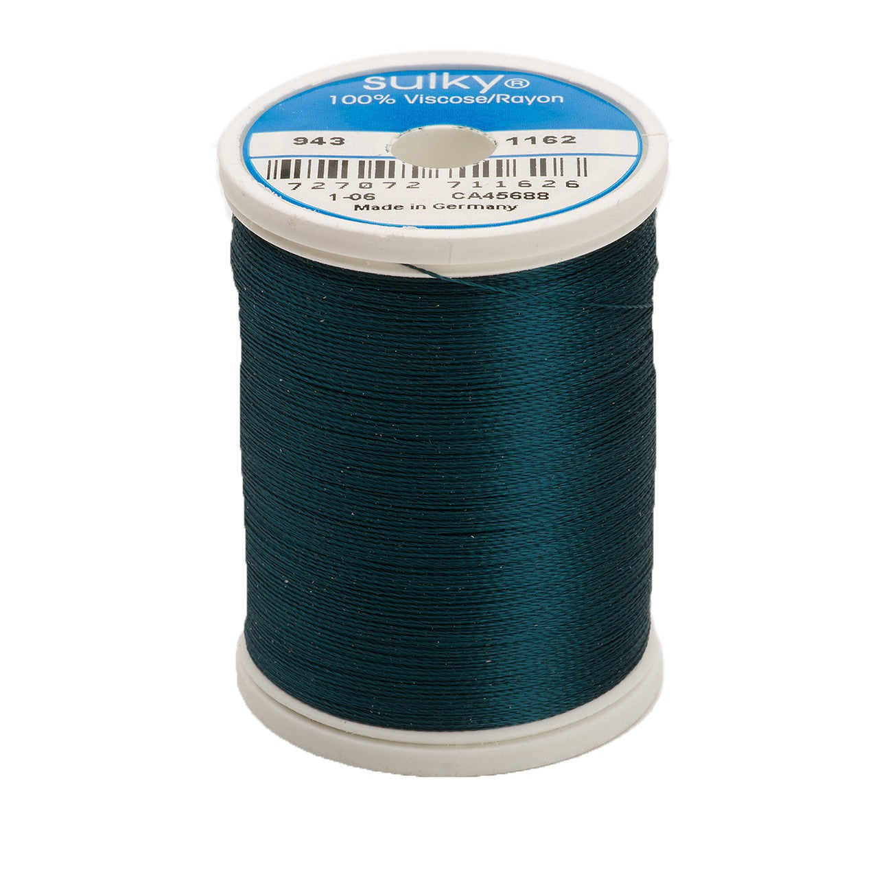 Sulky Rayon 40wt Thread 1162 Deep Teal  850yd Spool