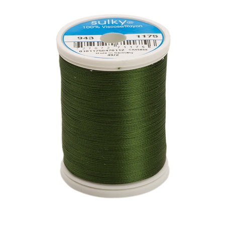 Sulky Rayon 40wt Thread 1175 Dark Avocado  850yd Spool