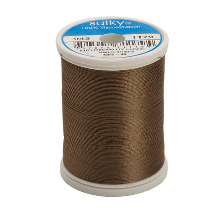 Sulky Rayon 40wt Thread 1179 Dark Taupe  850yd Spool