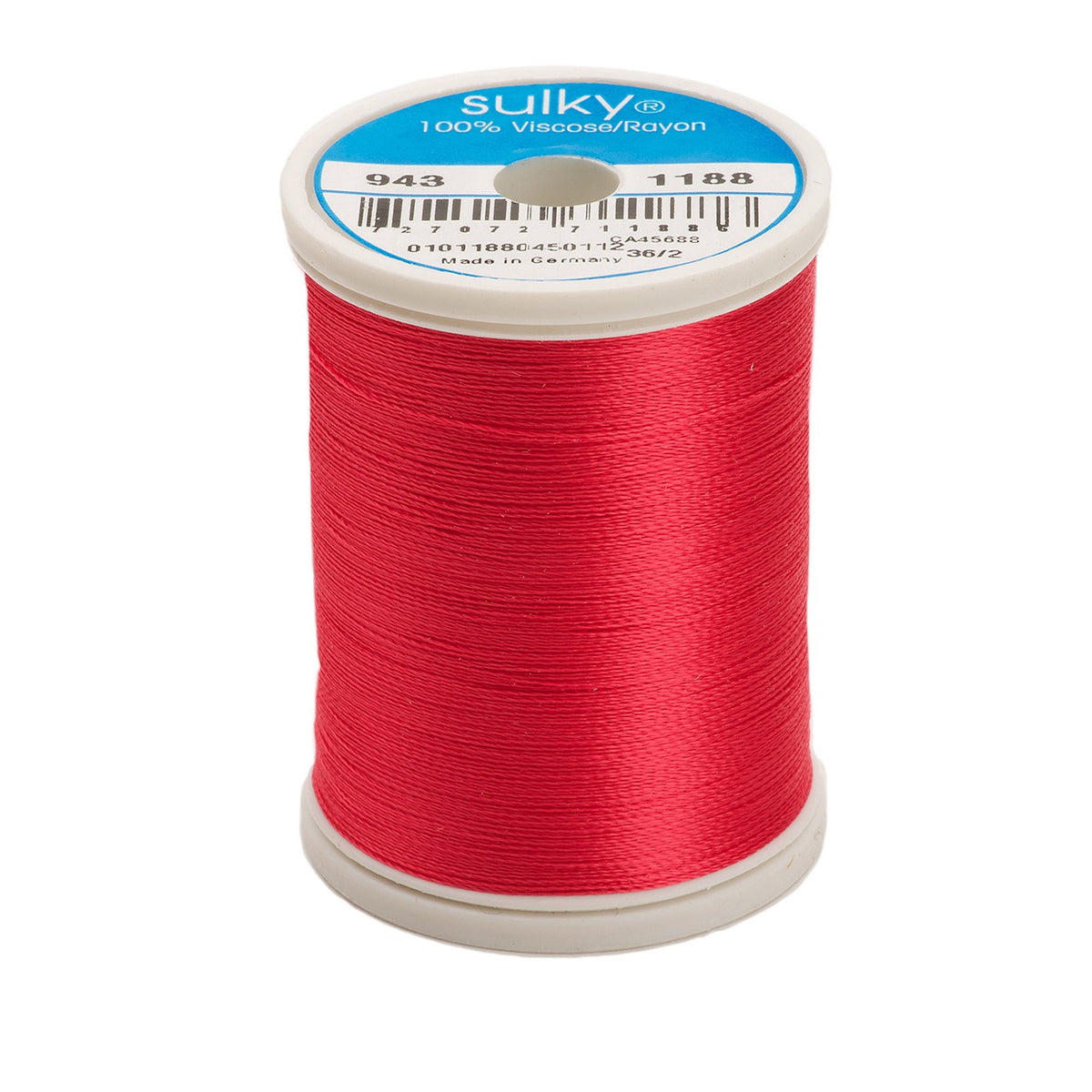 Sulky Rayon 40wt Thread 1188 Red Geranium  850yd Spool