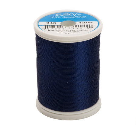 Sulky Rayon 40wt Thread 1200 Medium Dark Navy  850yd Spool