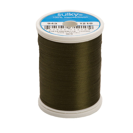 Sulky Rayon 40wt Thread 1210 Dark Army Green  850yd Spool