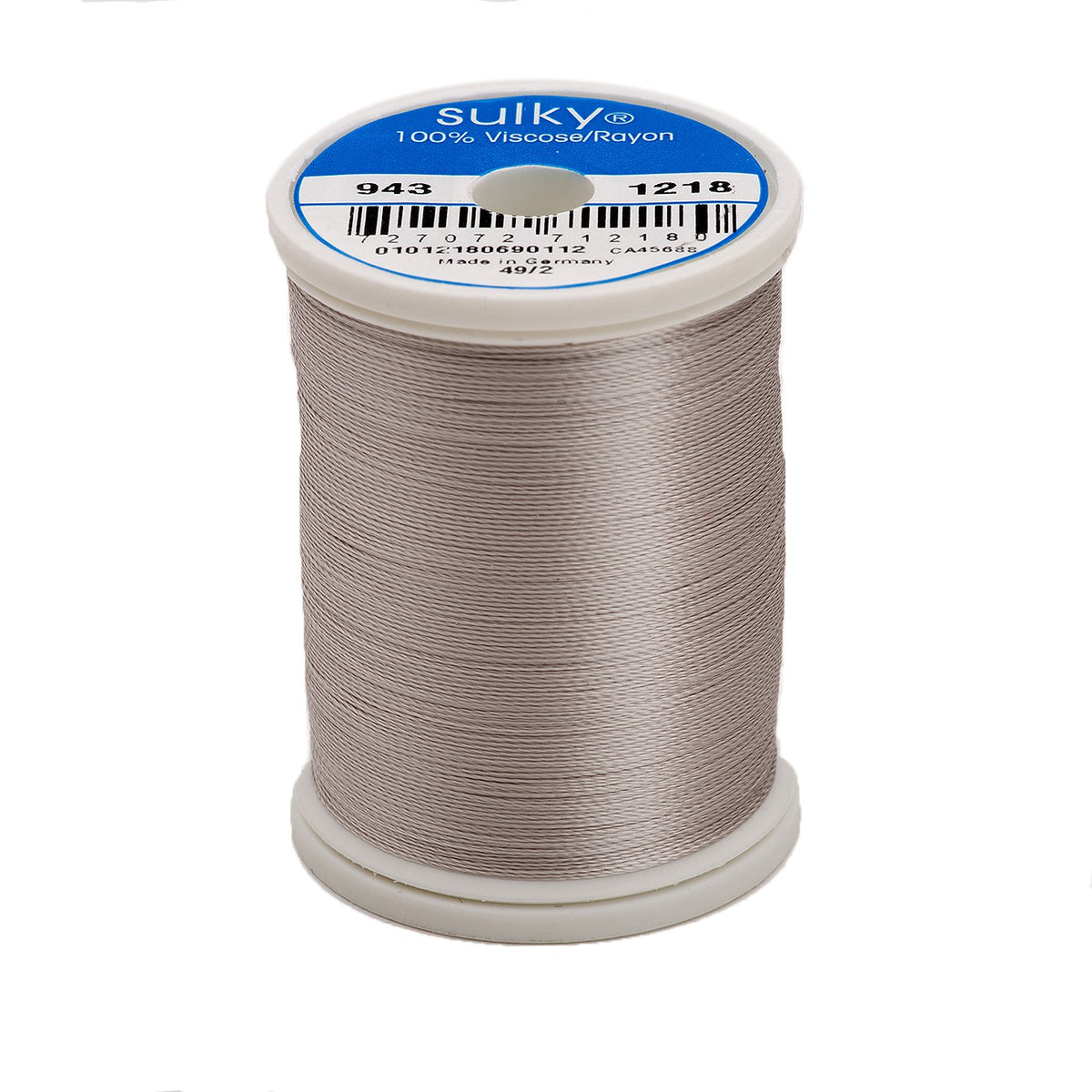 Sulky Rayon 40wt Thread 1218 Silver Gray  850yd Spool