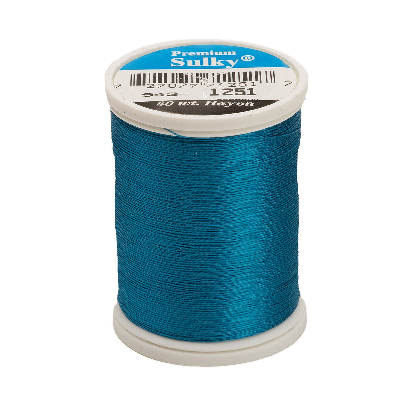 Sulky Rayon 40wt Thread 1251 Bright Turquoise  850yd Spool