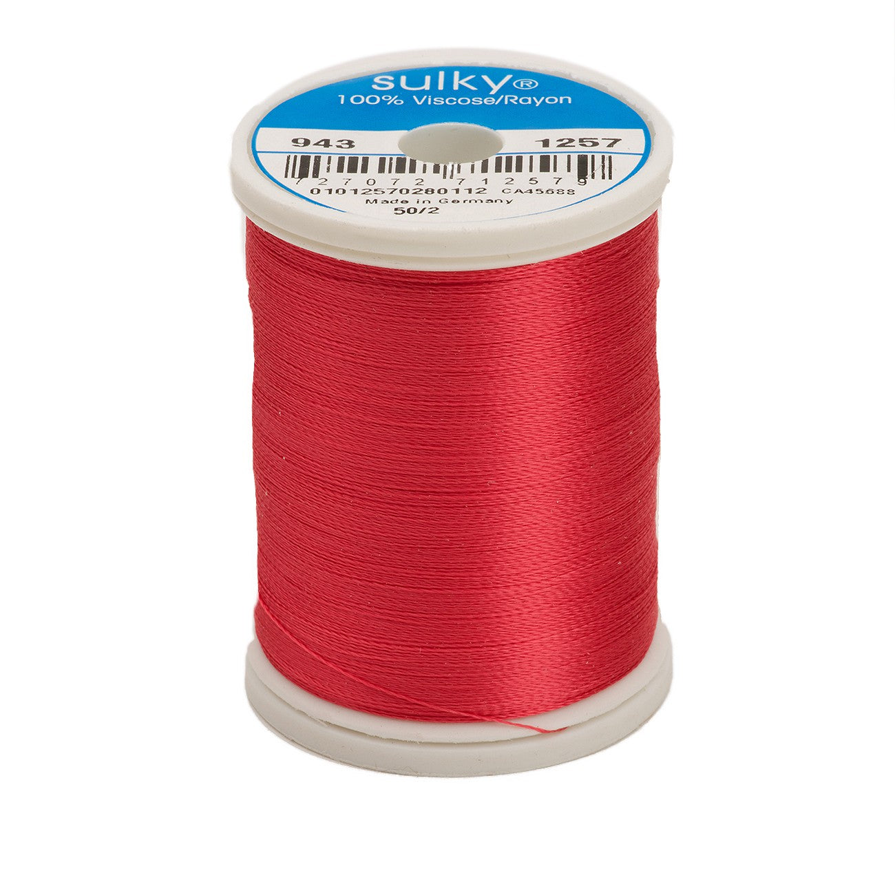 Sulky Rayon 40wt Thread 1257 Deep Coral  850yd Spool