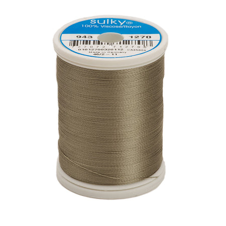 Sulky Rayon 40wt Thread 1270 Dark Gray Khaki  850yd Spool