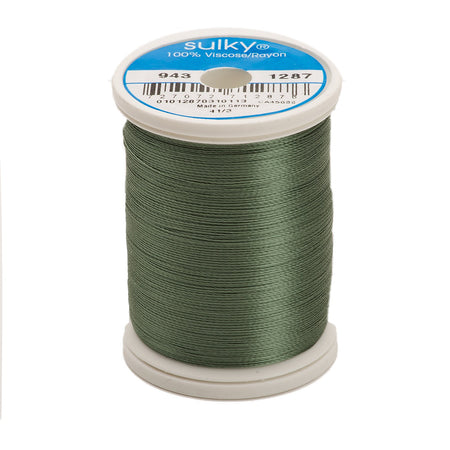 Sulky Rayon 40wt Thread 1287 French Green  850yd Spool