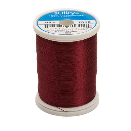 Sulky Rayon 40wt Thread 1312 Wine  850yd Spool