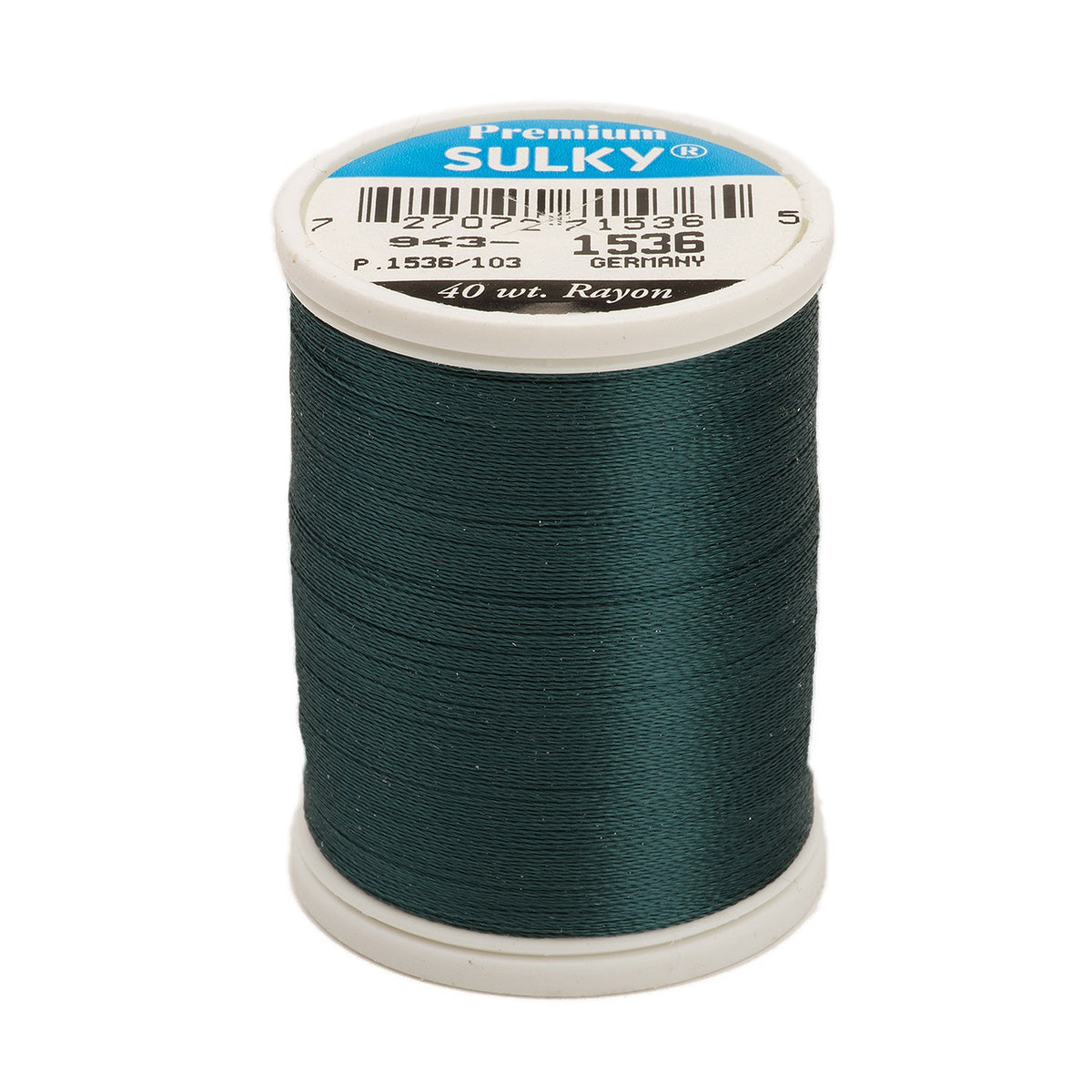 Sulky Rayon 40wt Thread 1536 Midnight Teal  850yd Spool