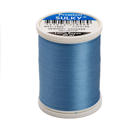 Sulky Rayon 40wt Thread 1806 Madras Blue  850yd Spool